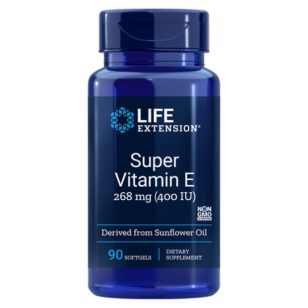 Super Vitamin E/ Супер Витамин Е (d-aлфа токоферол) 400 IU x 90 софтгел капсули Life Extension на ниска цена