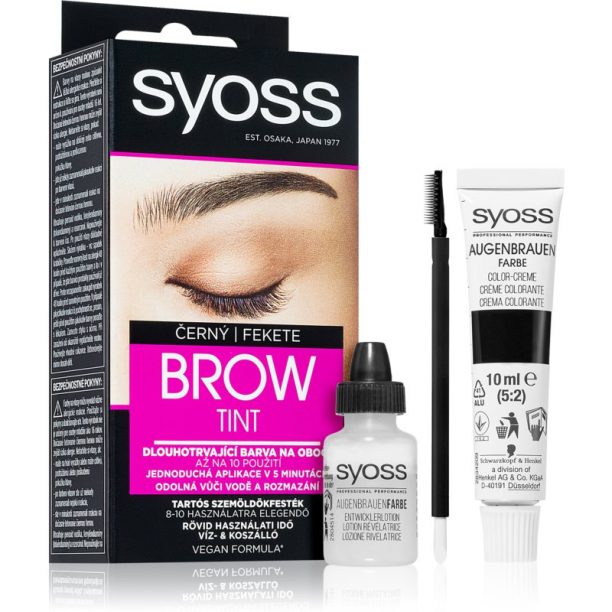 Syoss Brow Tint цвят за вежди цвят Black 10 мл. на ниска цена