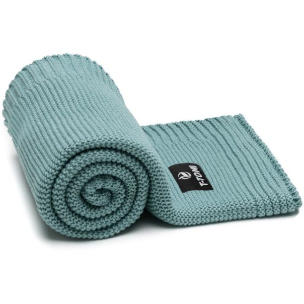 T-TOMI Knitted Blanket Mint Waves плетени одеяла 80 x 100 cm 1 бр. на ниска цена