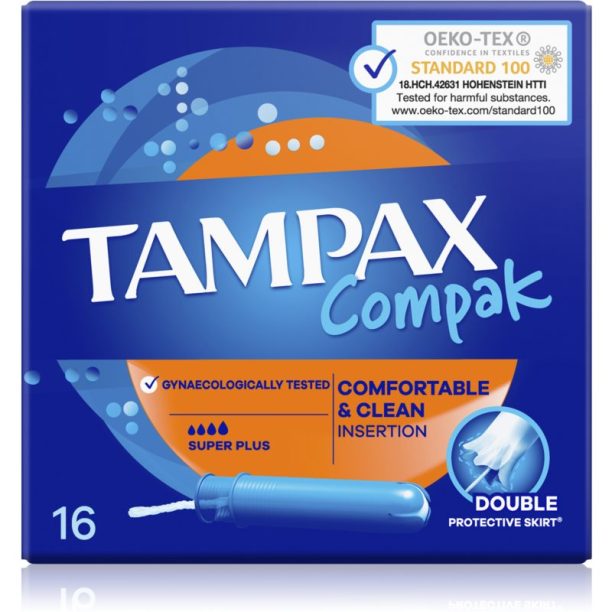 Tampax Compak Super Plus тампони с апликатор 16 бр. на ниска цена