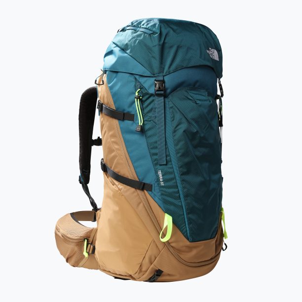 The North Face Terra 65 l синьо коралово/полезно кафяво/оранжево жълто раница за трекинг