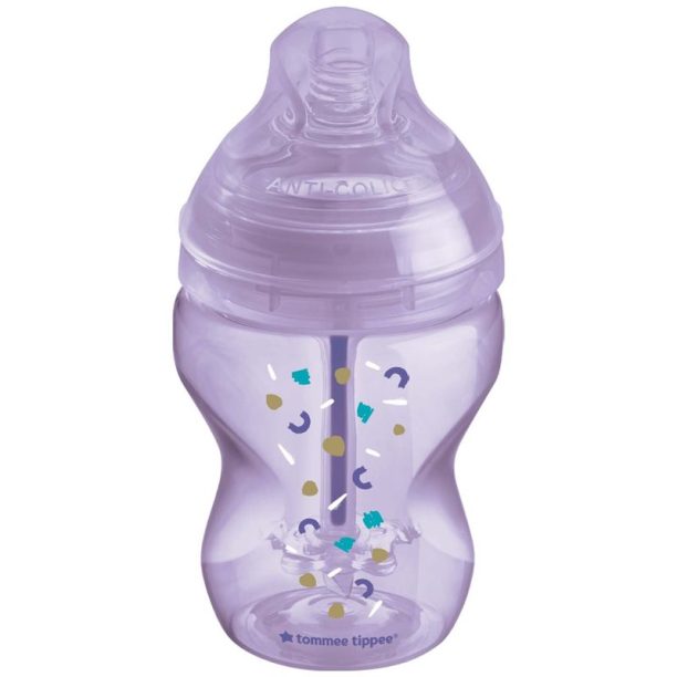 Tommee Tippee Closer To Nature Anti-colic Advanced Baby Bottle бебешко шише 0m+ Girl 260 мл.