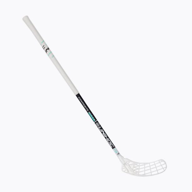 UNIHOC Iconic Composite 26 бял/черен десен стик за флорбол 04942