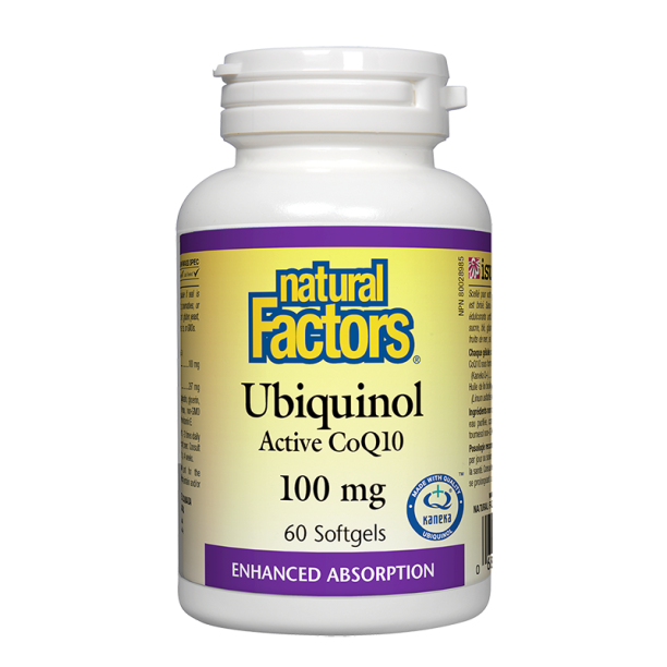 Ubiquinol Active CoQ10/ Убиквинол Активен Коензим 100 mg x 60 софтгел капсули Natural Factors на ниска цена