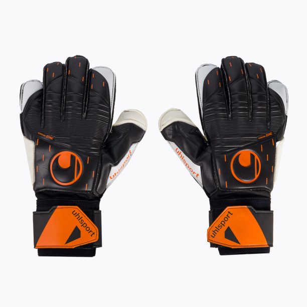 Uhlsport Speed Contact Soft Flex Frame Вратарски ръкавици черно и бяло 101126701