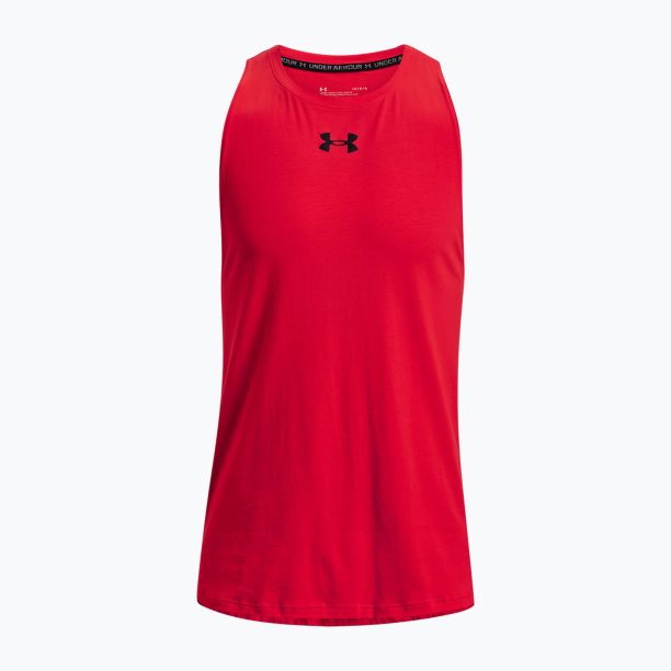 Under Armour Baseline Cotton Tank 601 мъжка баскетболна фланелка червена 1361901-601-LG