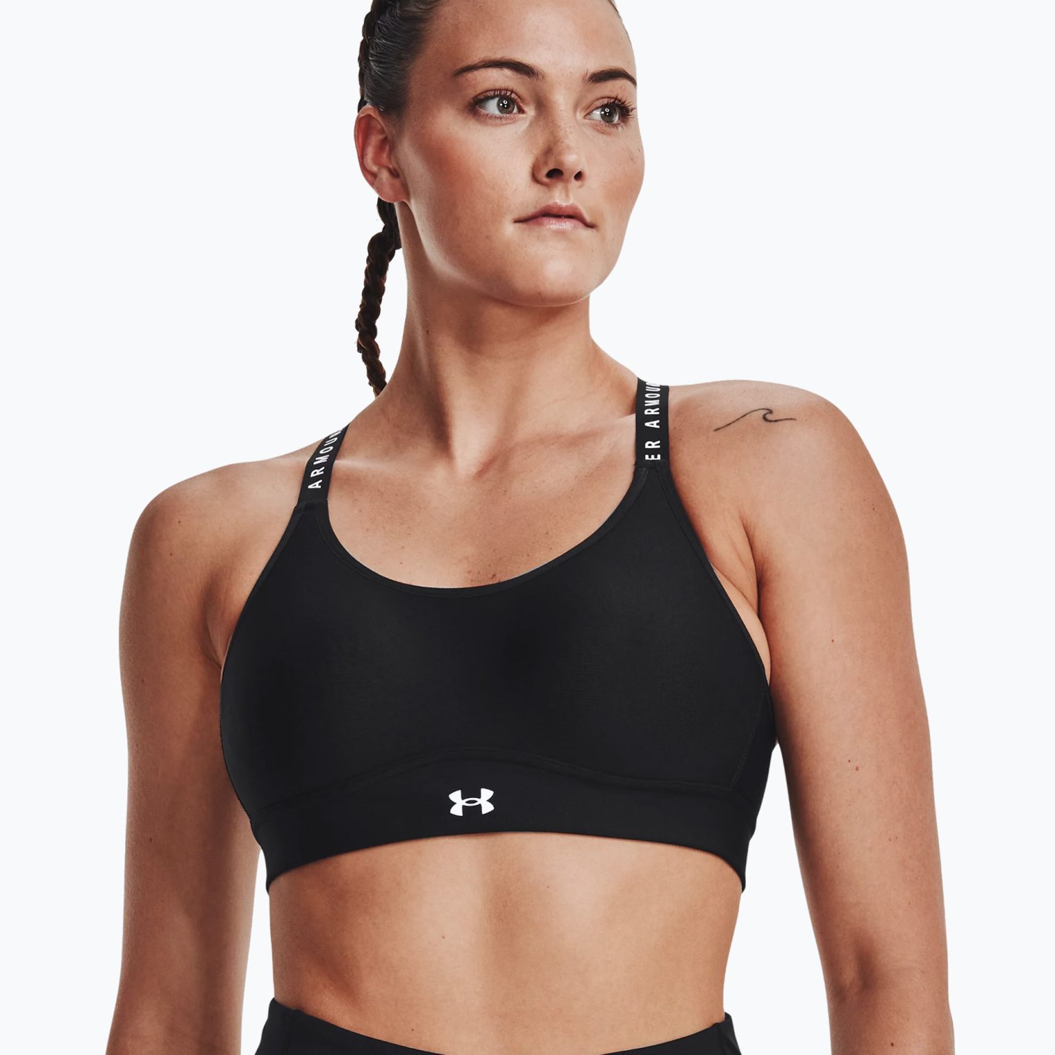 Under Armour Infinity Mid Covered фитнес сутиен черен 1363353