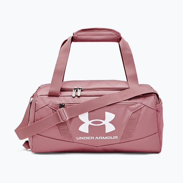 Under Armour Undeniable 5.0 Duffle XXS 18 л розов еликсир/бял пътнически сак