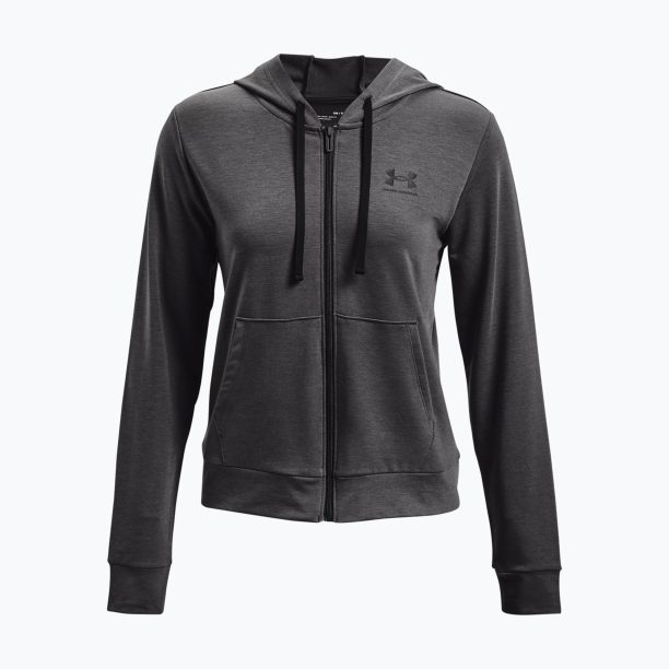 Under Armour дамски суитшърт за тренировки Rival Terry Full Zip Hoodie сив 1369853