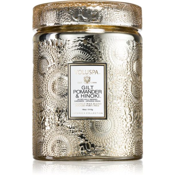 VOLUSPA Japonica Holiday Gilt Pomander & Hinoki ароматна свещ 510 гр.