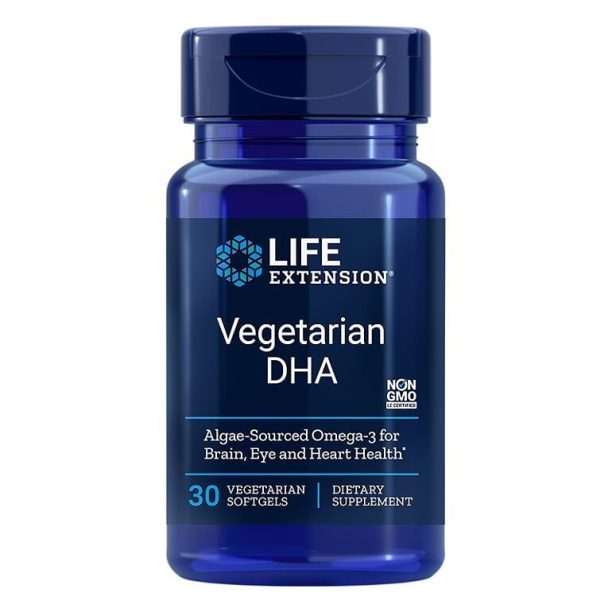 Vegetarian DHA / Растителна DHA 200 mg х 30 софтгел капсули Life Extension на ниска цена