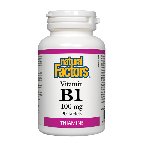 Vitamin B1/ Витамин В1 100 mg х 90 таблетки Natural Factors на ниска цена