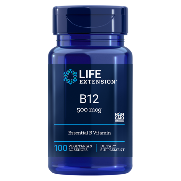 Vitamin B12/ Витамин В12 500 mcg x 100 таблетки за смучене Life Extension на ниска цена