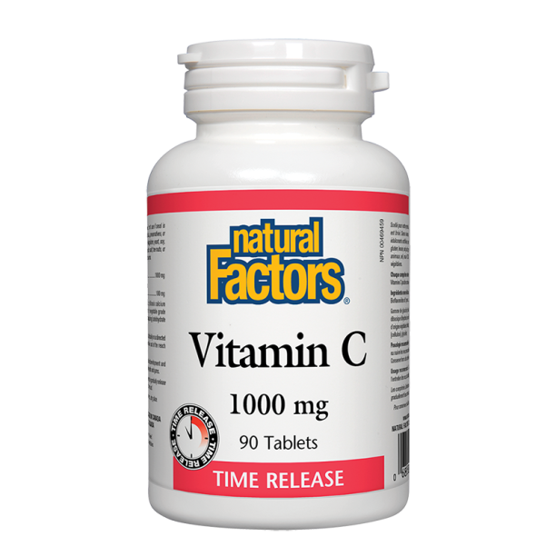 Vitamin C/ Витамин С 1000 mg и Биофлавони х 90 таблетки с удължено освобождаване Natural Factors на ниска цена