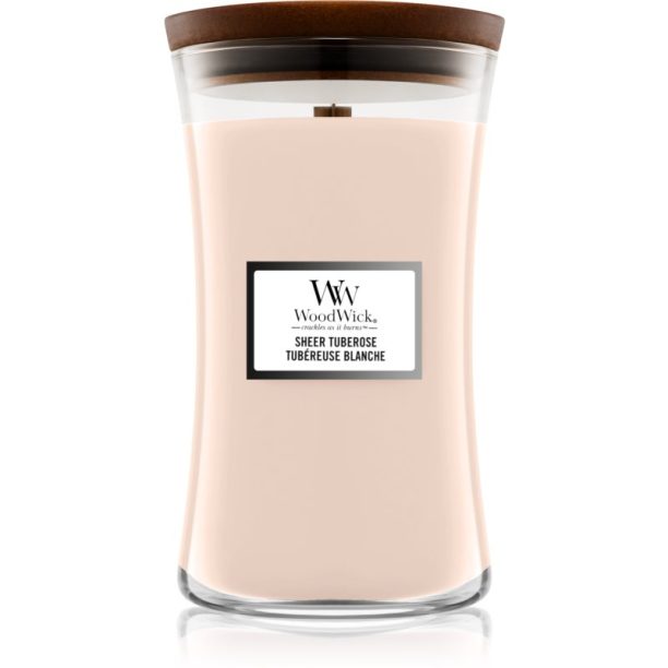 Woodwick Sheer Tuberose ароматна свещ 609