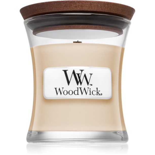 Woodwick Vanilla Bean ароматна свещ с дървен фитил 85 гр.