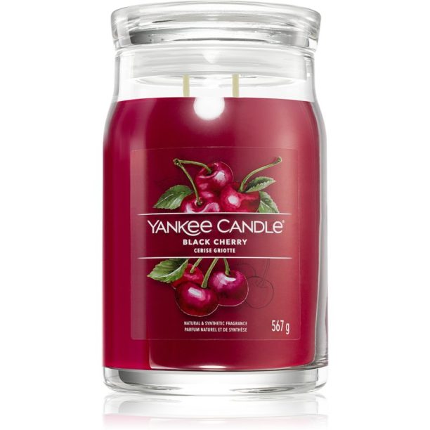 Yankee Candle Black Cherry ароматна свещ Signature 567 гр.