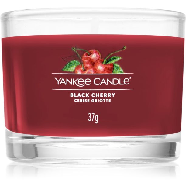 Yankee Candle Black Cherry вотивна свещ glass 37 гр.