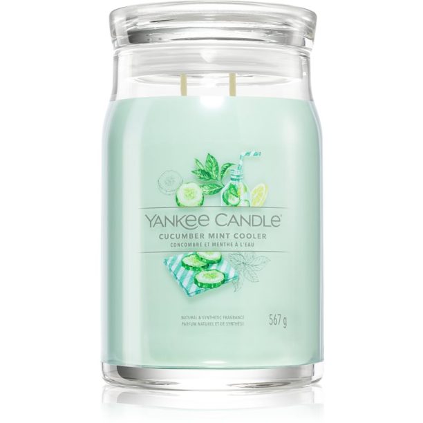 Yankee Candle Cucumber Mint Cooler ароматна свещ Signature 567 гр.