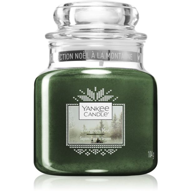 Yankee Candle Evergreen Mist ароматна свещ  Classic малка 104 гр.