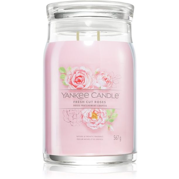 Yankee Candle Fresh Cut Roses ароматна свещ Signature 567 гр.