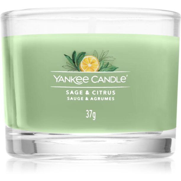 Yankee Candle Sage & Citrus вотивна свещ Signature 37 гр.