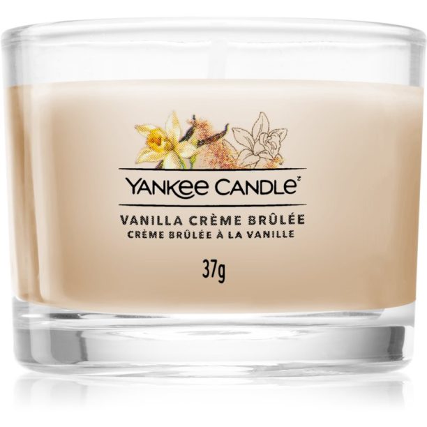 Yankee Candle Vanilla Creme Brulee вотивна свещ glass 37 гр.