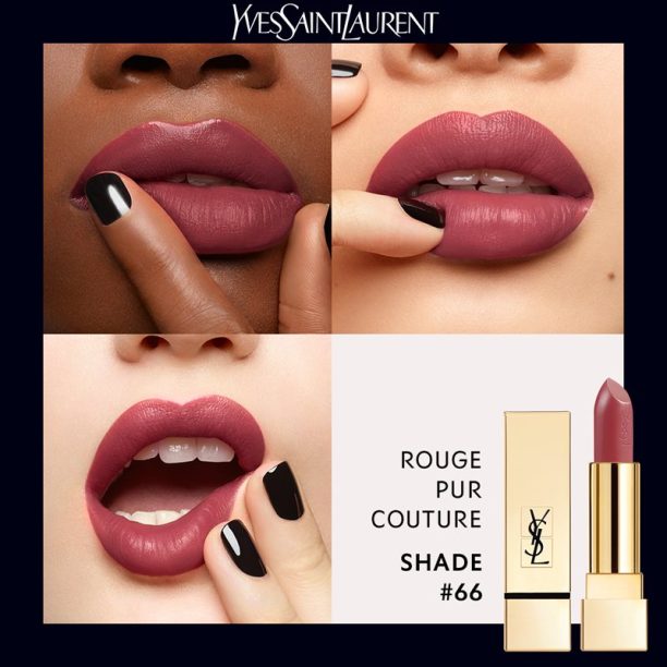 Yves Saint Laurent Rouge Pur Couture червило с хидратиращ ефект цвят 66 Bois De Rose 3