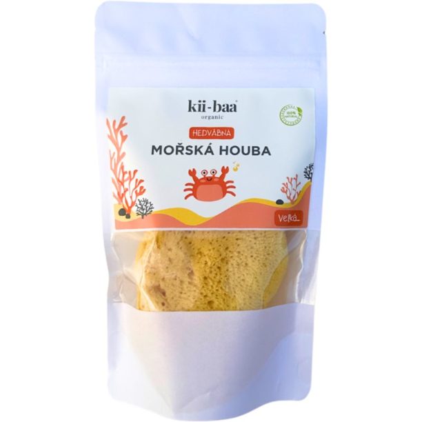 kii-baa® organic Natural Sponge Wash натурална морска гъба за баня 10-12 cm 1 бр.