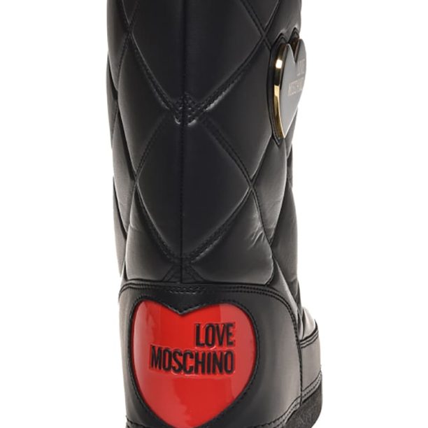 Ботуши от еко кожа с дизайн с лесно обуване Love Moschino