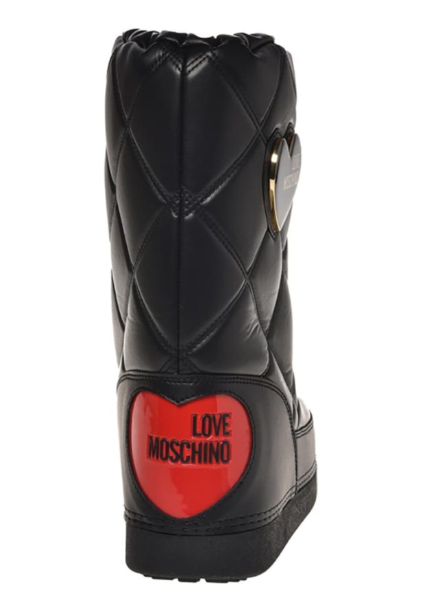 Ботуши от еко кожа с дизайн с лесно обуване Love Moschino