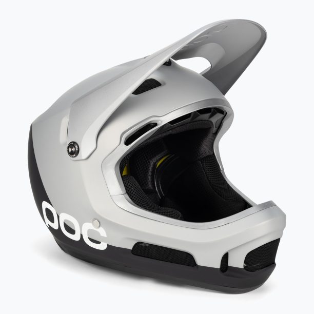 Велосипедна каска POC Coron Air MIPS argentite silver/uranium black matt