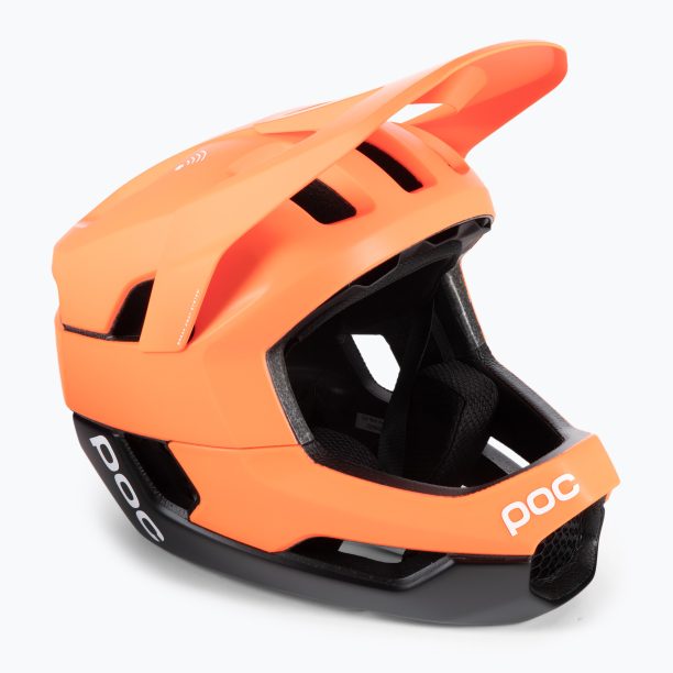 Велосипедна каска POC Otocon Race MIPS fluorescent orange avip/uranium black matt