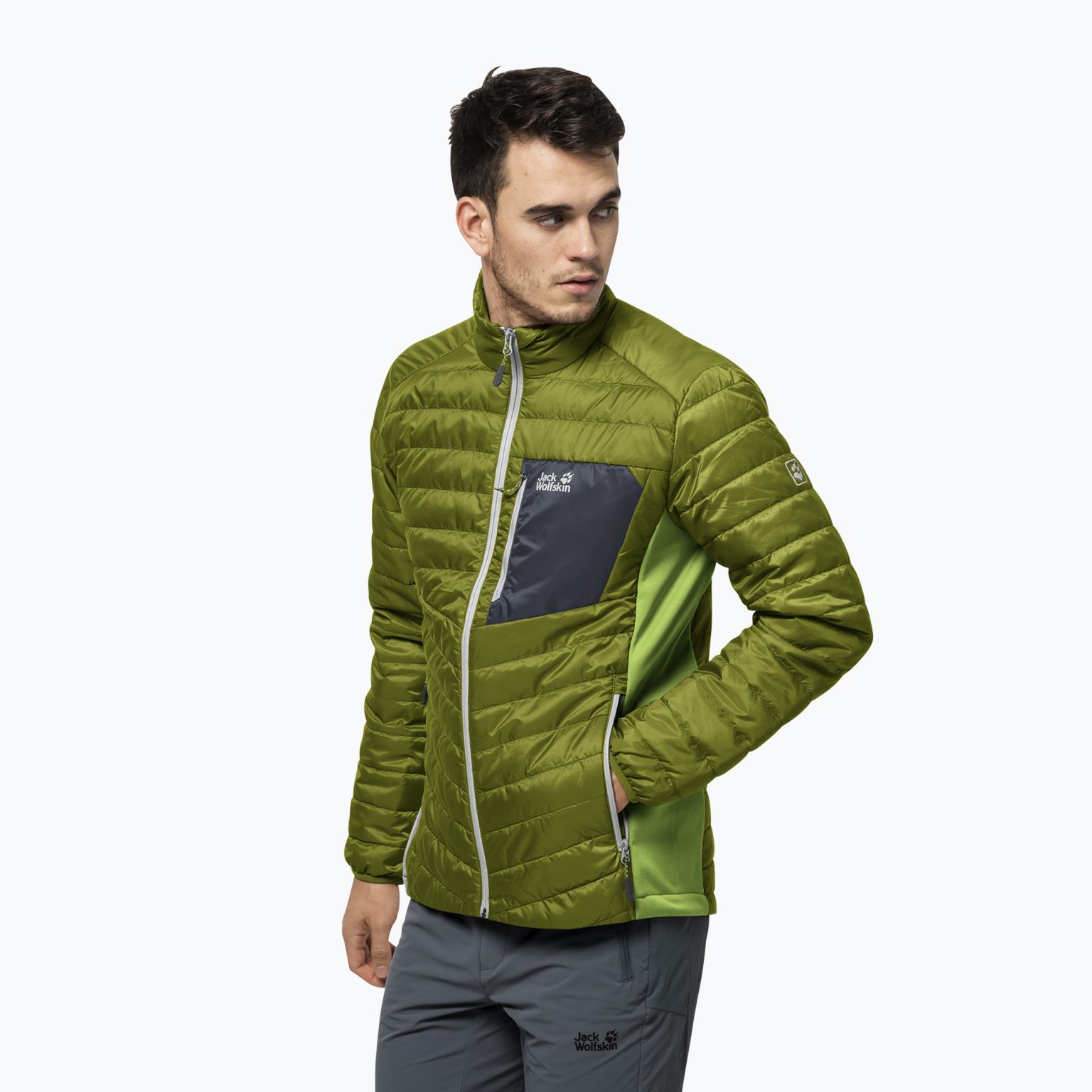 Ветроустойчиво мъжко яке Jack Wolfskin Routeburn green 1205415_4131