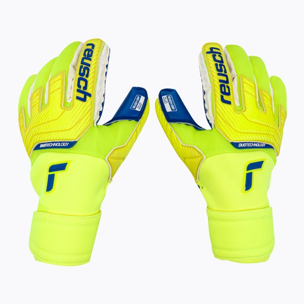 Вратарска ръкавица Reusch Attrakt Duo yellow-blue 5270055