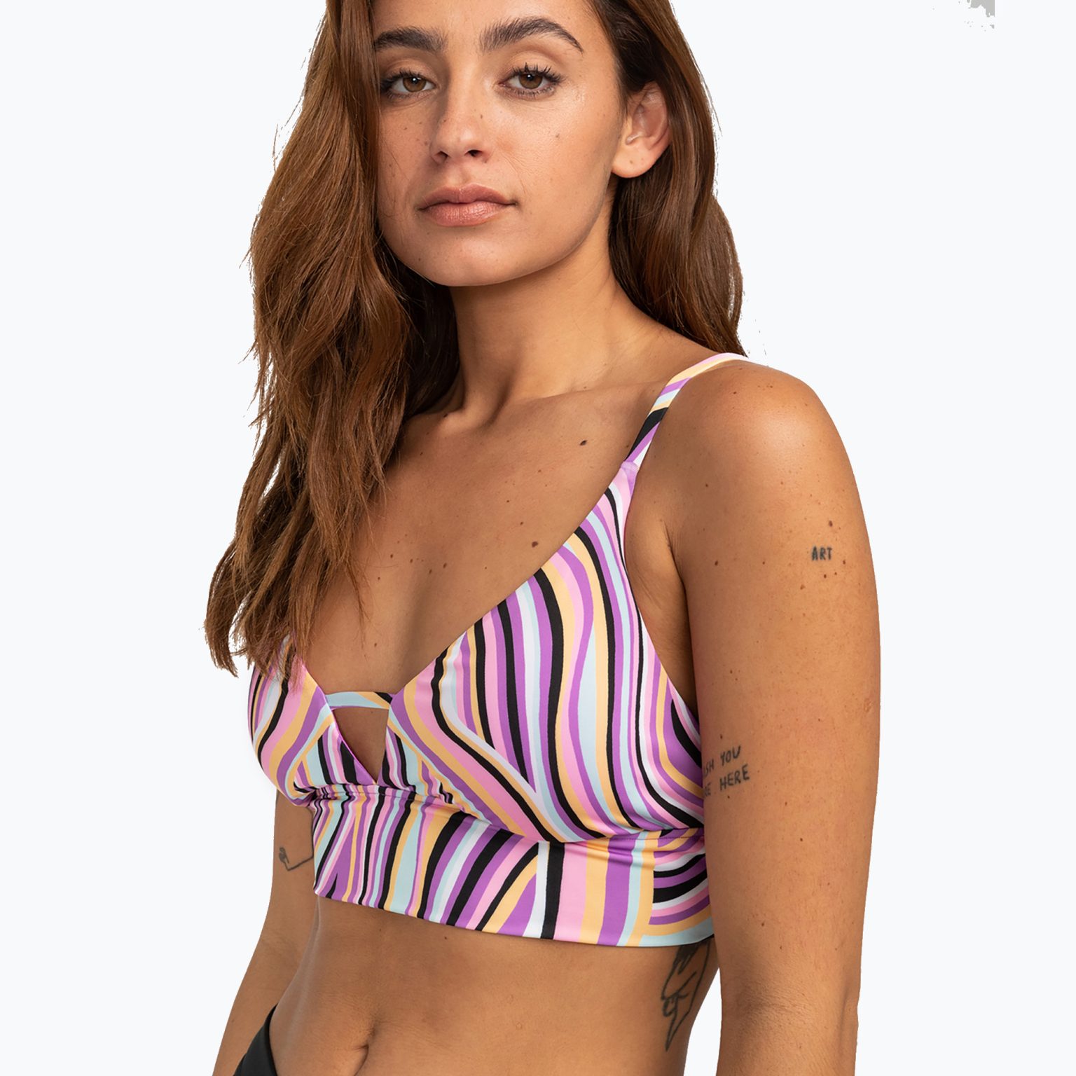 Горна част на бански костюм Billabong Sol Searcher V Neck Cami stripes