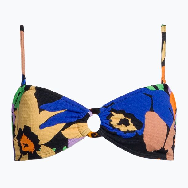 Горна част на бански костюм ROXY Color Jam Bandeau 2021 anthracite flower jammin