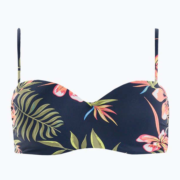 Горна част на бански костюм ROXY Into The Sun Mold Bandeau 2021 mood indigo tropical depht