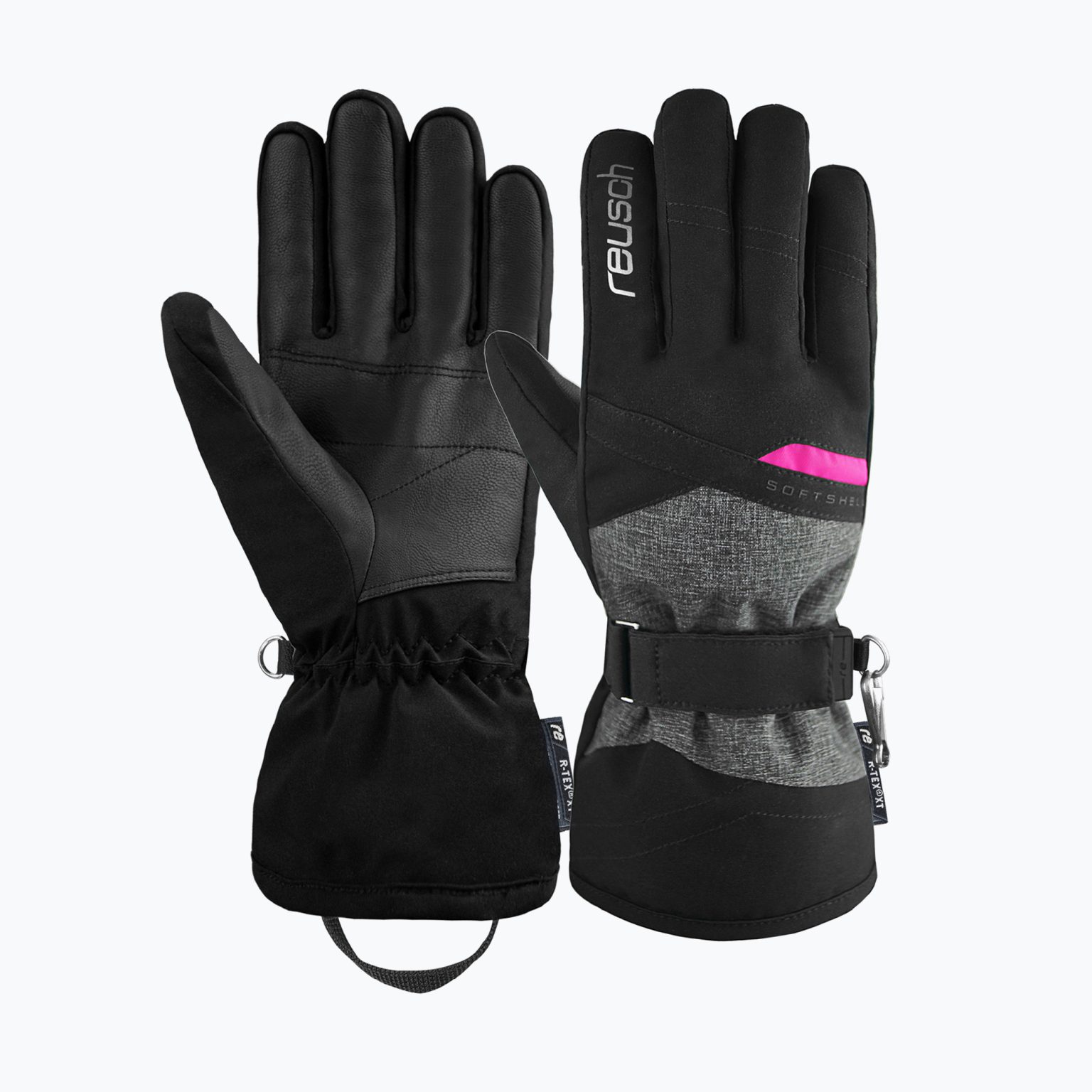 Дамска ски ръкавица Reusch Helena R-Tex Xt black/black melange/pink glo