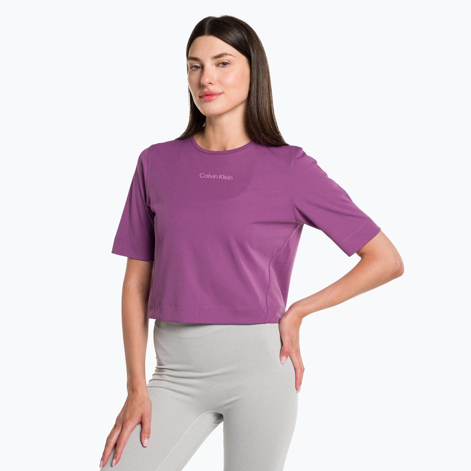 Дамска тениска Calvin Klein Knit amethyst