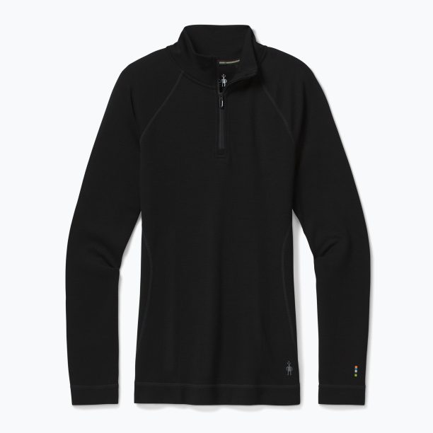 Дамска термо тениска Smartwool Merino 250 Baselayer 1/4 Zip Boxed black 16374