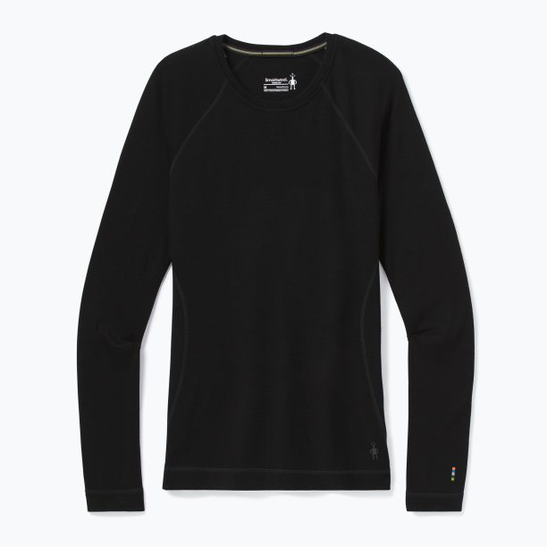 Дамска термо тениска Smartwool Merino 250 Baselayer Crew Boxed black 16370