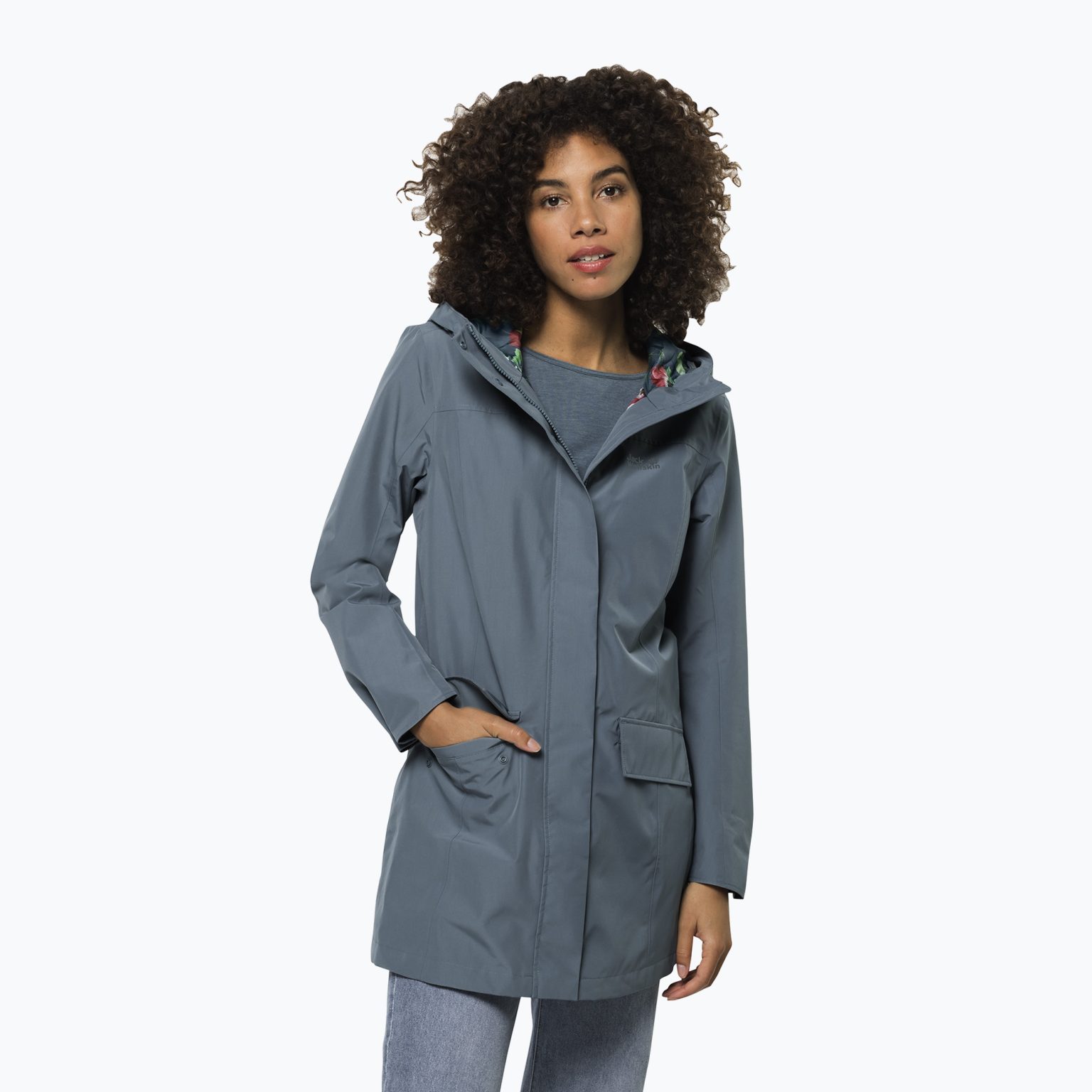 Дамски Jack Wolfskin Cape York Paradise mackintosh grey 1111244_6167