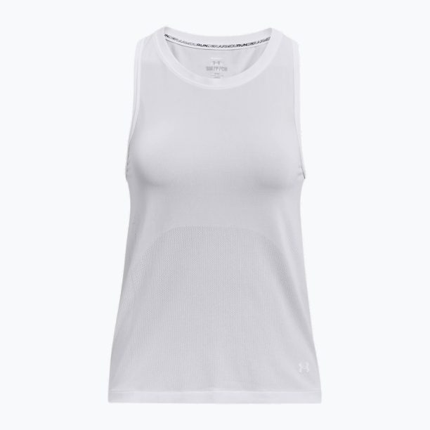 Дамски анцуг Under Armour Seamless Stride Singlet бягаща тениска бяла 1375697