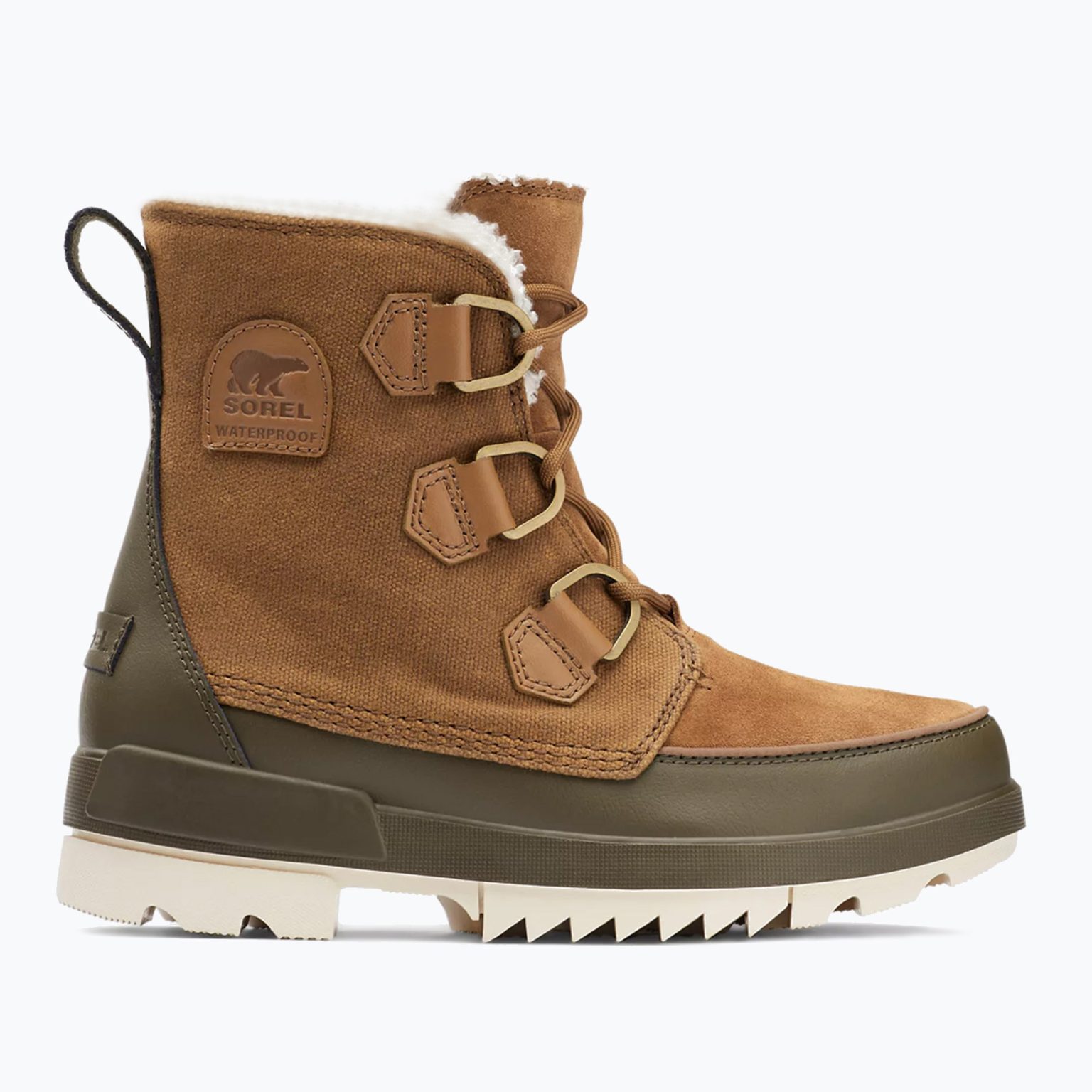 Дамски ботуши за трекинг Sorel Torino II Wp Waxed Canvas velvet tan/olive green