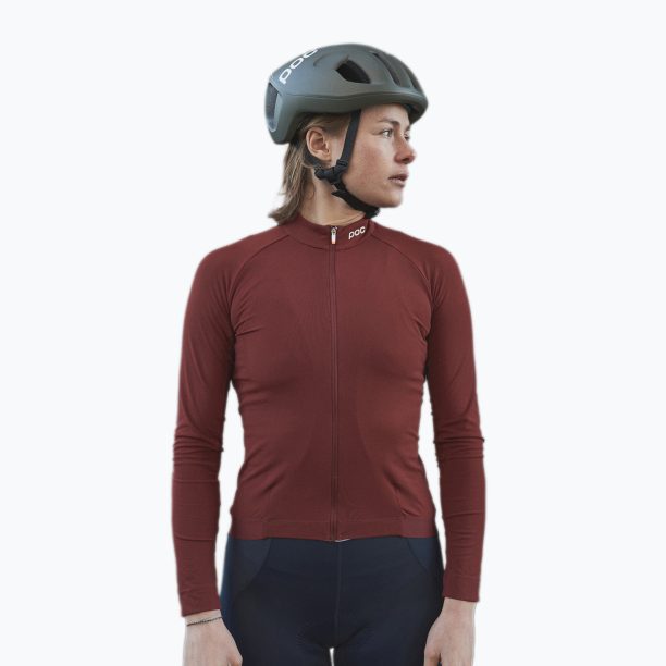 Дамски велосипеден ръкав с дълъг ръкав POC Ambient Thermal Jersey garnet red