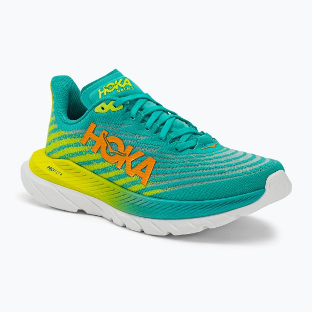 Дамски обувки за бягане HOKA Mach 5 blue/yellow 1127894-CEPR