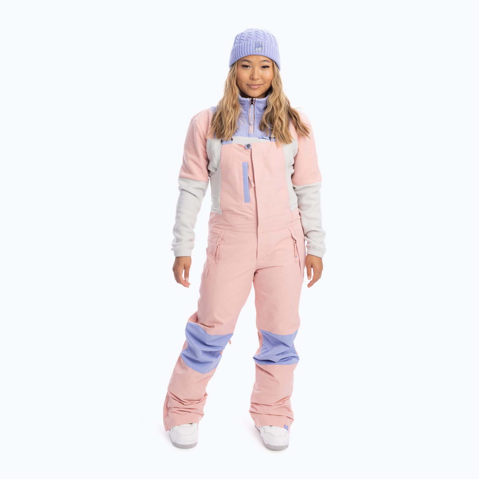 Дамски панталони за сноуборд ROXY Chloe Kim Bib 2021 mellow rose