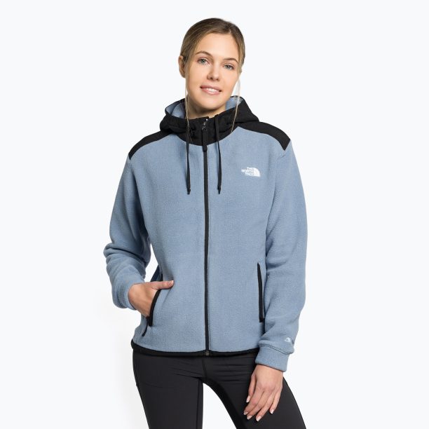 Дамски поларен суитшърт The North Face Alpine Polartec 200 FZ с качулка син NF0A7UJS7V51