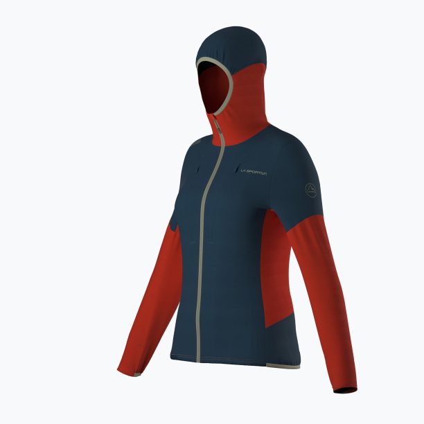 Дамски потник La Sportiva Session Tech Hoody storm blue/cherry tomato trekking sweatshirt